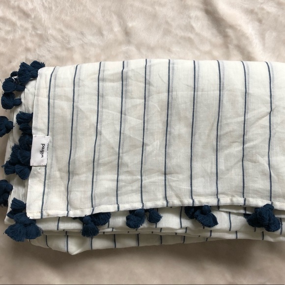 Wilfred Stripped Tassel Shawl - Picture 3 of 5